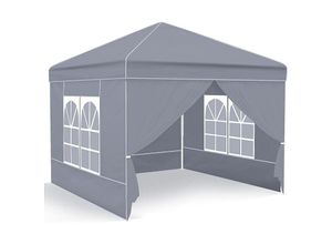 0765053382847 - Joeais - Faltbares Gartenpavillon - 25 x 25 m Wasserdicht Stabil Winterfest - mit 4 Seitenteilen und Fenstern - Gartenpartyzelt - UV-Schutz 50+ für