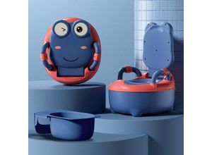 0765351586817 - WC-Sitz-Einlagen Kinder Töpfchen Babytopf WC Klo Kindertoilette mit Griffe und Abnehmbarer Schale Toilettentrainer (Type a Blau) Hengmei