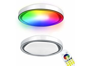 0765351626179 - Naizy - Deckenlampe 60W rgb led Deckenleuchte φ50x8cm Deckenleuchten mit Fernbedienungen Modern Acryl Lampe Wohnzimmer Küchenlampe ABS+Metall