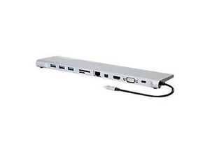 0766623130578 - USB-C Dock Hub with Card Reader and MST Ports (x9) Audio 35mm Mini DP Ethernet HDMI USB-A (x3) USB-C and VGA With Power Delivery (100W) to USB-C Port (Note add USB-C wall charger and USB-C cable needed)All Ports can be used at 