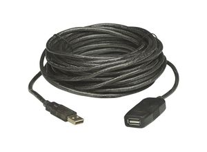 0766623150248 - USB-A to USB-A Extension Cable 10m Male to Female Active 480 Mbps (USB 20) Daisy-Chainable Built In Repeater Hi-Speed USB Black Three Year Warranty Blister - USB-Verlängerungskabel - 10 m