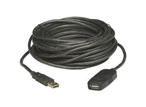 0766623150958 - USB-A to USB-A Extension Cable 20m Male to Female Active 480 Mbps (USB 20) Daisy-Chainable Built In Repeater Hi-Speed USB Black Three Year Warranty Boxed - USB-Verlängerungskabel - 20 m