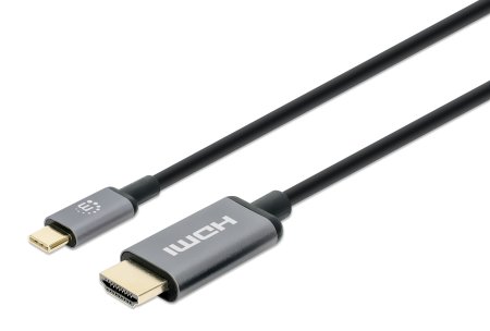 0766623153607 - USB-C to HDMI Cable 4K@30Hz 2m Black Equivalent to Startech CDP2HD2MBNL Male to Male Three Year Warranty Polybag - Adapterkabel - USB-C männlich zu HDMI männlich - 2 m - Doppelisolierung - Schwarz