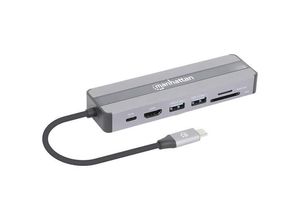 0766623153928 - USB-C Dock Hub with Card Reader Ports (x5) Ethernet HDMI USB-A (x2) and USB-C With Power Delivery (87W) to USB-C Port (Note add USB-C wall charger and USB-C cable needed) All Ports can be used at the same time - Dockingstation - US