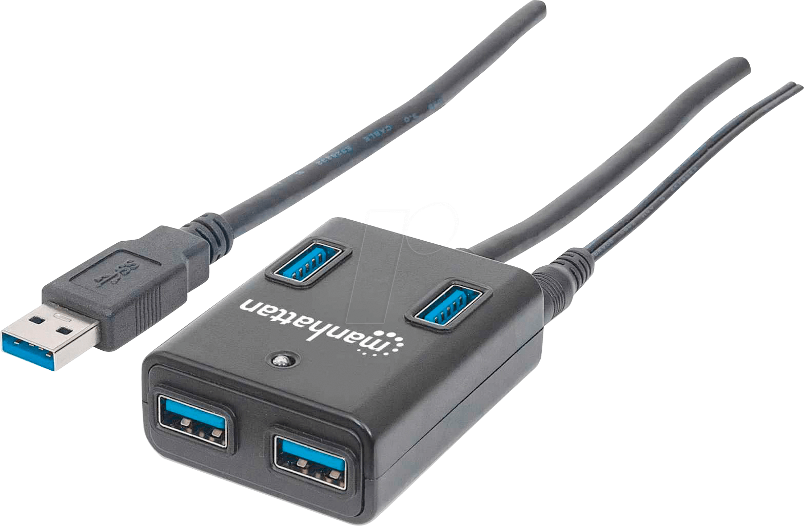 0766623162302 - MANHATTAN 162302 - USB 30 Hub 4 Port inkl Netzteil