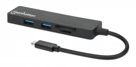 0766623164948 - MANHATTAN 3-Port USB 30 Typ-C Hub mit Card Reader