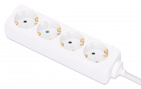 0766623167802 - Power Distribution Unit EU (2-pin) x4 gang output 2m cable 16A White Extension Lead PDU Power Strip Three Year Warranty - Steckdosenleiste - AC 220-250 V - 3680 Watt - Eingabe Eingang Typ F - AusgangsanschlÃ¼sse 4 (Typ F)