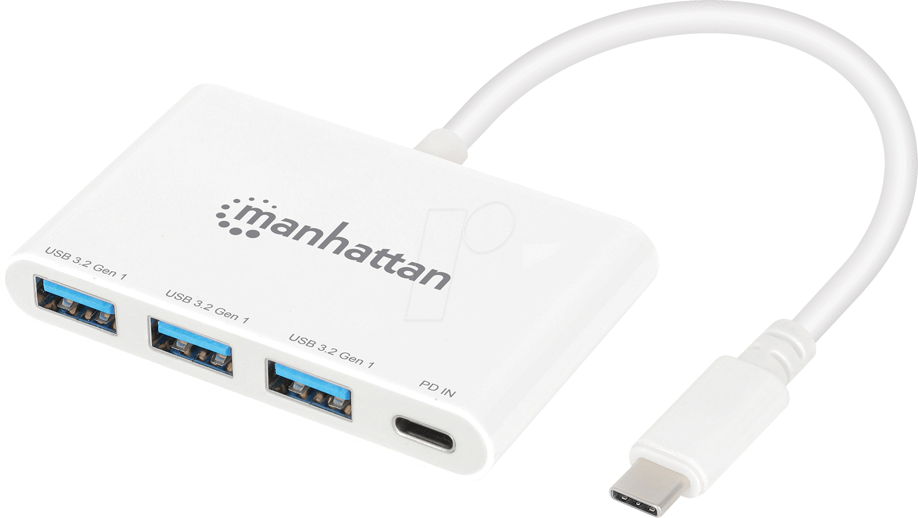 0766623168434 - MANHATTAN 168434 - USB 30 3 Port Hub 3x USB-A 100W PD