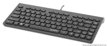 0766623180702 - MANHATTAN Kabelgebundene Slim USB Mini-Tastatur