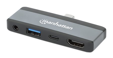 0766623190404 - MANHATTAN USB-C PD auf HDMI 4-in-1 Mobile Dockingstation für Laptop und Tablet