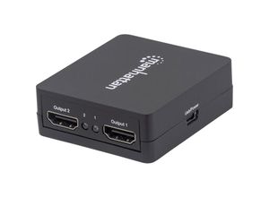 0766623207652 - HDMI Splitter 2-Port  1080p Black Displays output from x1 HDMI source to x2 HD displays (same output to both displays) USB-A Powered (cable included 07m) Three Year Warranty Retail Box - Video- Audio-Splitter - 2 Anschlüsse