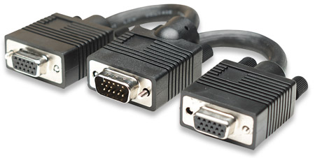 0766623304559 - SVGA Y Cable HD15 15cm Male to Females Splits an SVGA connection between two monitors Compatible with VGA Fully Shielded Black Lifetime Warranty Polybag - VGA-Splitter - HD-15 (VGA) zu HD-15 (VGA) - 15 cm 0766623304559 - SVGA Y Cable HD15 15cm Male to Females Splits an SVGA connection between two monitors Compatible with VGA Fully Shielded Black Lifetime Warranty Polybag - VGA-Splitter - HD-15 (VGA) zu HD-15 (VGA) - 15 cm