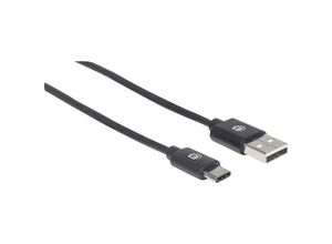 0766623354929 - USB-C to USB-A Cable 2m Male to Male Black 480 Mbps (USB 20) Hi-Speed USB Lifetime Warranty Polybag - USB Typ-C-Kabel - USB-C zu USB - 2 m