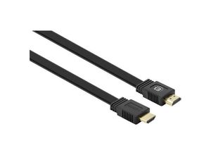 0766623355643 - HDMI Anschlusskabel HDMI-A Stecker HDMI-A Stecker 1000 m Schwarz 355643 doppelt geschirmt flach Flache Ausführung High Speed-HDMI mit Ethernet