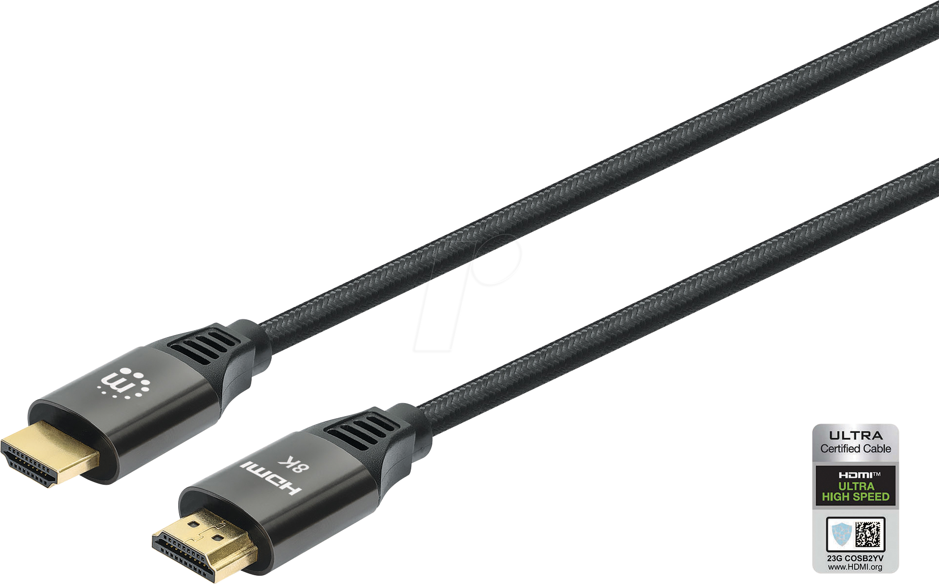 0766623355940 - MANHATTAN 355940 - Ultra High Speed HDMI Kabel 48 GBit s 8K 60 Hz schwarz 2 m