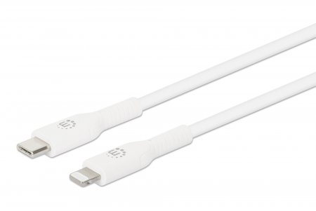 0766623394505 - - Lightning-Kabel - 24 pin USB-C männlich zu Lightning männlich - 50 cm - Doppelisolierung - weiß