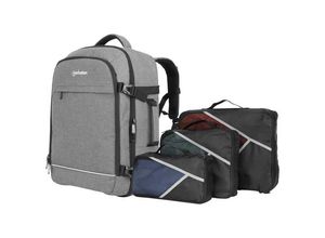 0766623440370 - Rome Notebook Travel Backpack 173 Two Sleeves for Most Laptops Up To 173 and Tablets Up To 11 Aircraft-friendly Carry-on 40L Capacity Multiple Accessory Pockets Three Soft Clamshell Cases Two Handles Stowable Shoulder Straps