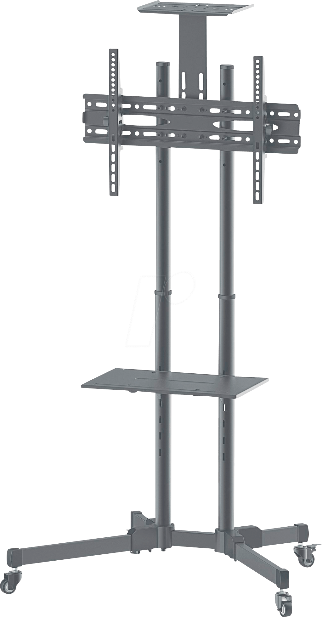 0766623461238 - Manhattan TV & Monitor Mount Trolley Stand 1 screen Screen Sizes 37-65 Black VESA 200x200 to 600x400mm Max 40kg LFD Lifetime Warranty - Wagen - für Flachbildschirm   AV-System   Kamera - Schwarz