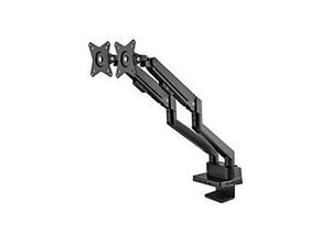 0766623461887 - TV & Monitor Mount with built-in Dock Hub Desk Full Motion (Gas Spring) 2 screens (to 27) Ports (x7) Ethernet HDMI (x2) USB-A (x3) and USB-C Power Delivery (100W) to USB-C Port (Separate USB-C wall charger cable needed)Dual Scr