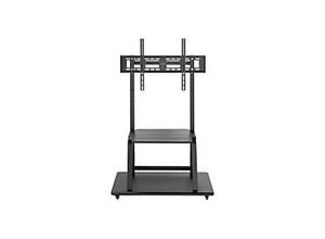 0766623462334 - TV & Monitor Mount Trolley Stand 1 screen Screen Sizes 37-100 Black VESA 200x200 to 800x600mm Max 150kg Shelf and Base for Laptop or AV device Height-adjustable to four levels 862 916 970 and 1024mm LFD Lifetime Warranty -