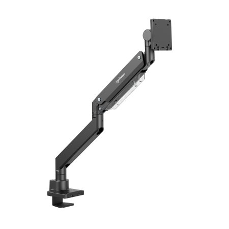 0766623462594 - MANHATTAN Tischhalterung mit USB-Ports und Gasdruckfeder mit extrem hoher Traglast für einen Monitor Aluminium