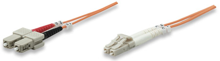 0766623471268 - INTELLINET LWL Anschlusskabel LC SC 2M  Multimode OM1 orange
