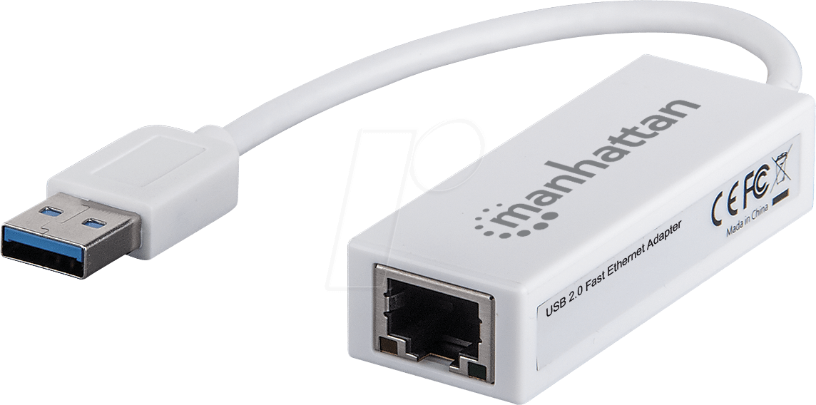 0766623506731 - USB-A Fast Ethernet Adapter 10 100 Mbps Network 480 Mbps (USB 20) Hi-Speed USB RJ45 White Three Year Warranty Blister - Netzwerkadapter - USB 20 - Gigabit Ethernet x 1