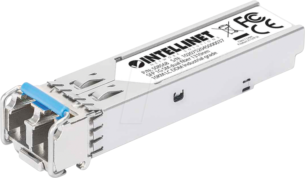 0766623508568 - INTELLINET Gigabit SFP-Modul   Mini-GBIC Industrie-Transceiver für LWL-Kabel