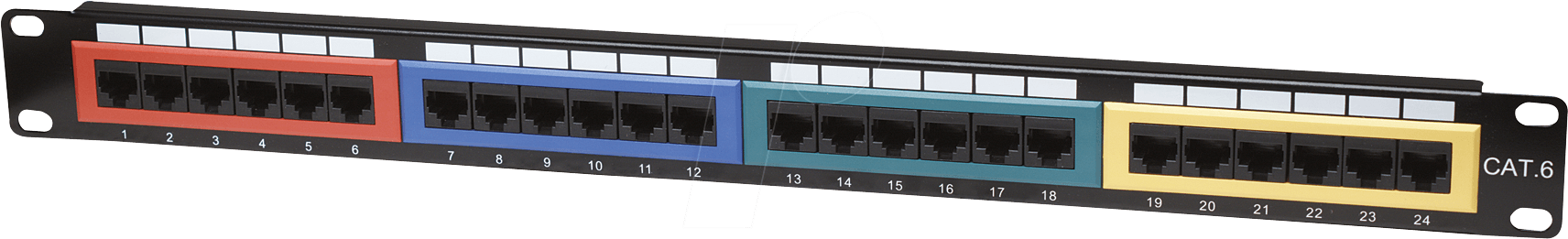 0766623513692 - 513692 24 Port Netzwerk-Patchpanel 483 mm (19) CAT 6 1 HE