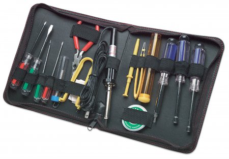 0766623530071 - Technician Tool Kit (17 items) Consists of Soldering Iron (Euro 2-pin plug)