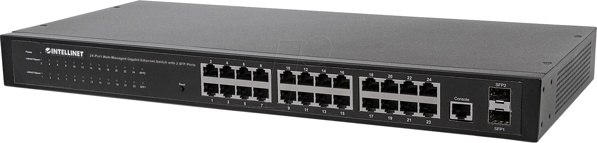 0766623560917 - Intellinet Switch 24x GE Web-Managed Rackmount 2x SFP 560917