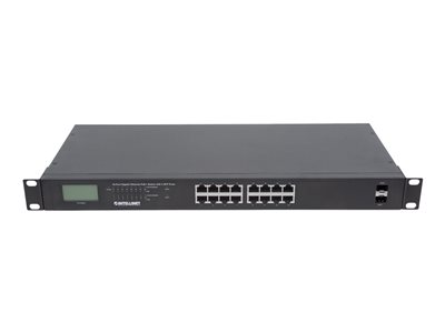 0766623561259 - INTELLINET 16-Port Gigabit Ethernet PoE+ Switch mit 2 SFP-Ports und LCD-Anzeige