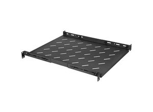 0766623714112 - 714112 19 Zoll Netzwerkschrank-Geräteboden 1 HE Geeignet für Schranktiefe 800 mm Schwarz (RAL 9004 matt)