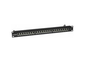 0766623720038 - 720038 24 Port Netzwerk-Patchpanel 483 mm (19) CAT 6 1 HE Schwarz