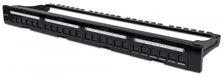 0766623720427 - 720427 24 Port Netzwerk-Patchpanel 483 mm (19) Unbestückt 1 HE Schwarz