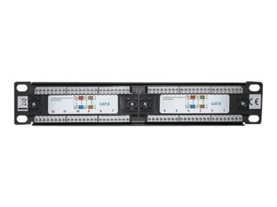 0766623720748 - Intellinet 10 Patchpanel 1HE 12-Port Cat6 UTP schwarz 720748 0766623720748 - Intellinet 10 Patchpanel 1HE 12-Port Cat6 UTP schwarz 720748