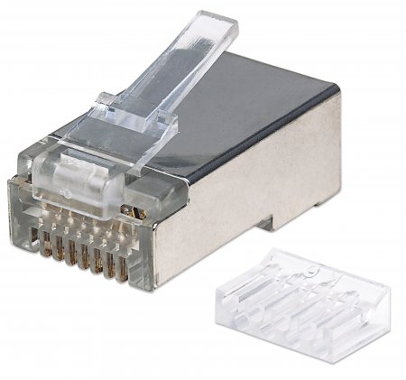 0766623790635 - 790635 90er-Pack Cat6 RJ45-Modularstecker STP 2-Punkt-Aderkontaktierung für Litzendraht 90 Stecker im Becher 790635 Polzahl 8P8C Silber 0766623790635 - 790635 90er-Pack Cat6 RJ45-Modularstecker STP 2-Punkt-Aderkontaktierung für Litzendraht 90 Stecker im Becher 790635 Polzahl 8P8C Silber