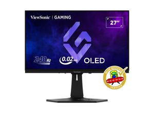 0766907025637 - F (A bis G) VIEWSONIC Gaming-Monitor VS19852(XG272-2K-OLED) Monitore anpassbare RGB-Beleuchtung inkl Fernbedienung schwarz (schwarz weiß) Monitore