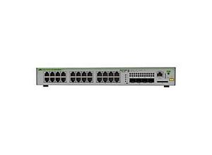 0767035211374 - CentreCOM AT-GS970M 28PS - Switch - L3 - managed - 24 x 10 100 1000 (PoE+) + 4 x SFP (mini-GBIC) (Uplink) - Desktop