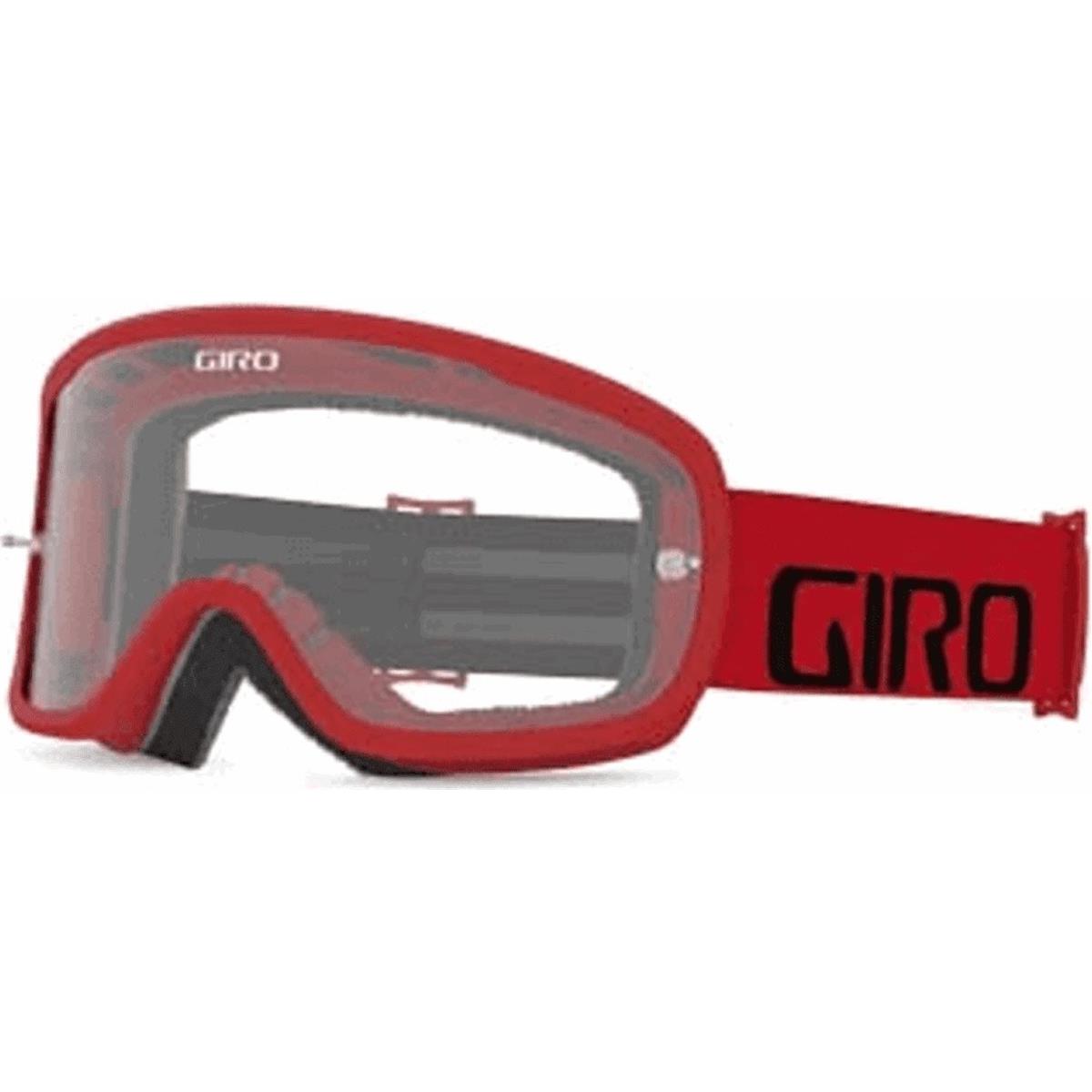 0768686067631 - GIRO Tempo Maske Rot mit Clear EXV Antifog Linse und Expansion View Technologie