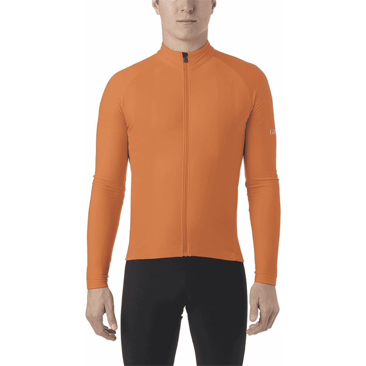 0768686242595 - Chrono Thermal LS Winter Shirt Orange Size S - Italienischer Thermostoff und Windschutz