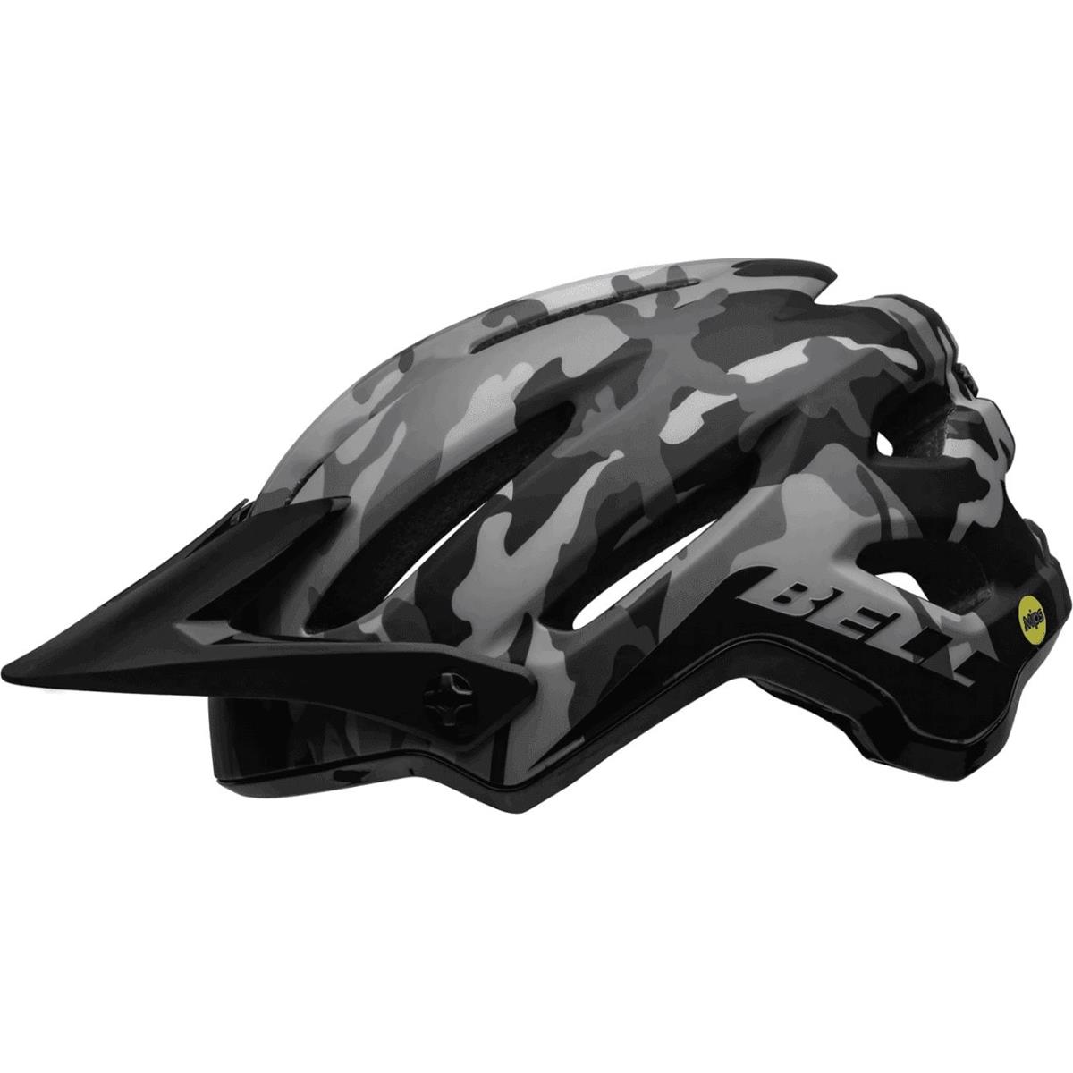 0768686284878 - 4Forty MIPS Helm Schwarz Camo Größe M (58-62 cm) mit Belüftung und Sicherheit