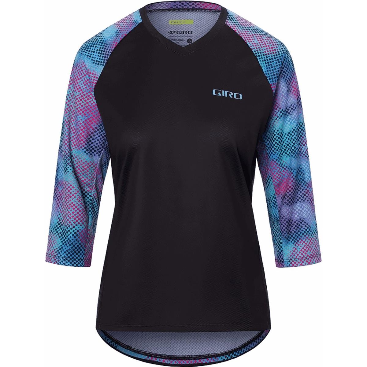 0768686447518 - Damen Roust 3 4 Shirt XS Schwarz Violett Blau - Atmungsaktiv und Bequem