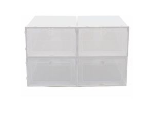 0768788600217 - Senderpick - 20 Stück Faltbar Transparent Kunststoffbox Aufbewahrungsbox Stapelbar Kunststoff Schuhboxen Organizer