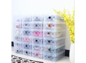 0768788602068 - Senderpick - 20tlg Schuhbox Schuhorganizer Kunststoffbox Transparent Wasserdichte Aufbewahrungsbox Stapelbar Mit Belüftungslöchern