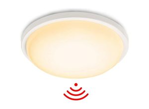 0768998204632 - Uisebrt - 15W led Deckenleuchte mit Bewegungsmelder - Moderne Rund Deckenlampe IP44 Wasserdicht für Küche Wohnzimmer Schlafzimmer Warmweiß (mit