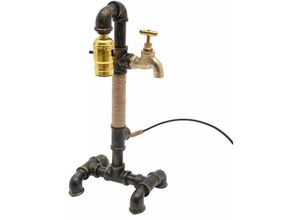 0769092768617 - Senderpick - Vintage Industrial Wasserrohr Tischlampe Wasserrohr Nachtlicht E27