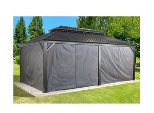 0772830160406 - Sojag Vorhänge Seitenteile für Pavillon Messina 12x20 dunkelgrau