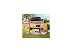 0772830169980 - Pavillon BBQ Maui Holzoptik 158x249x278cm