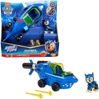 0778988446713 - Paw Patrol Aqua Pups - Basis Fahrzeug im Hai-Design mit Chase-Welpenfigur Spielfahrzeug